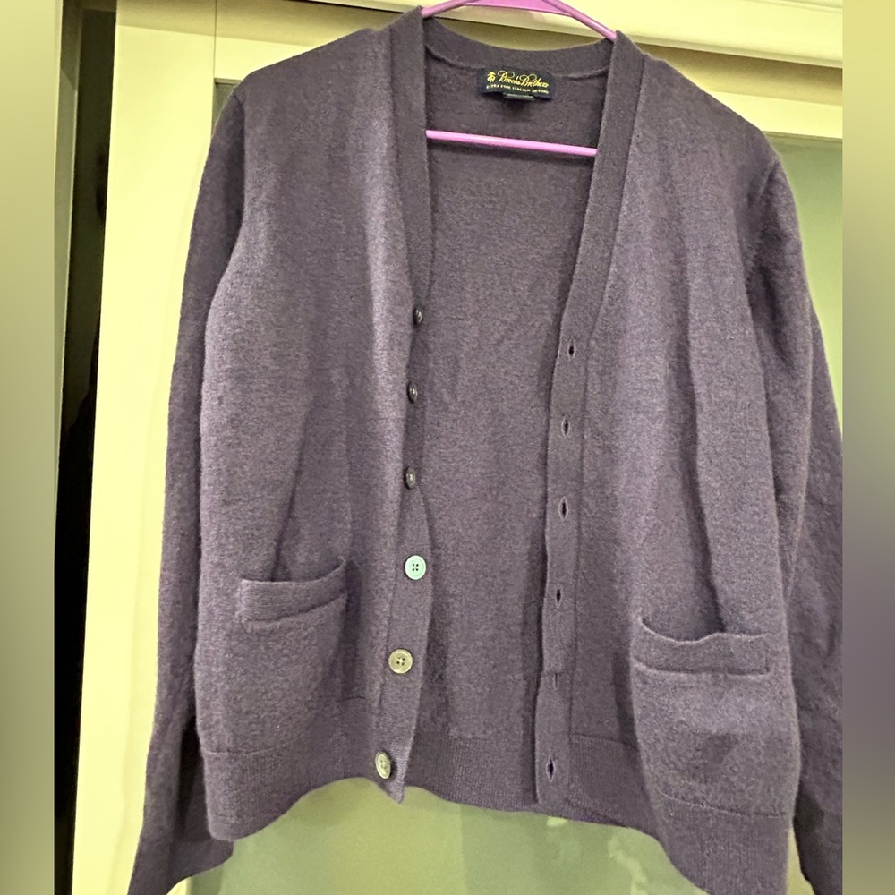 unisex brooks brothers purple sweater size L